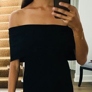 Black off the shoulder dress
